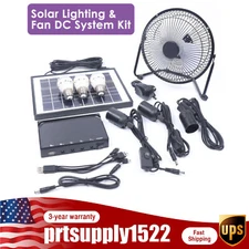 Portable Solar Power Panel Generator Kit Camping Battery Pack Power Station USA