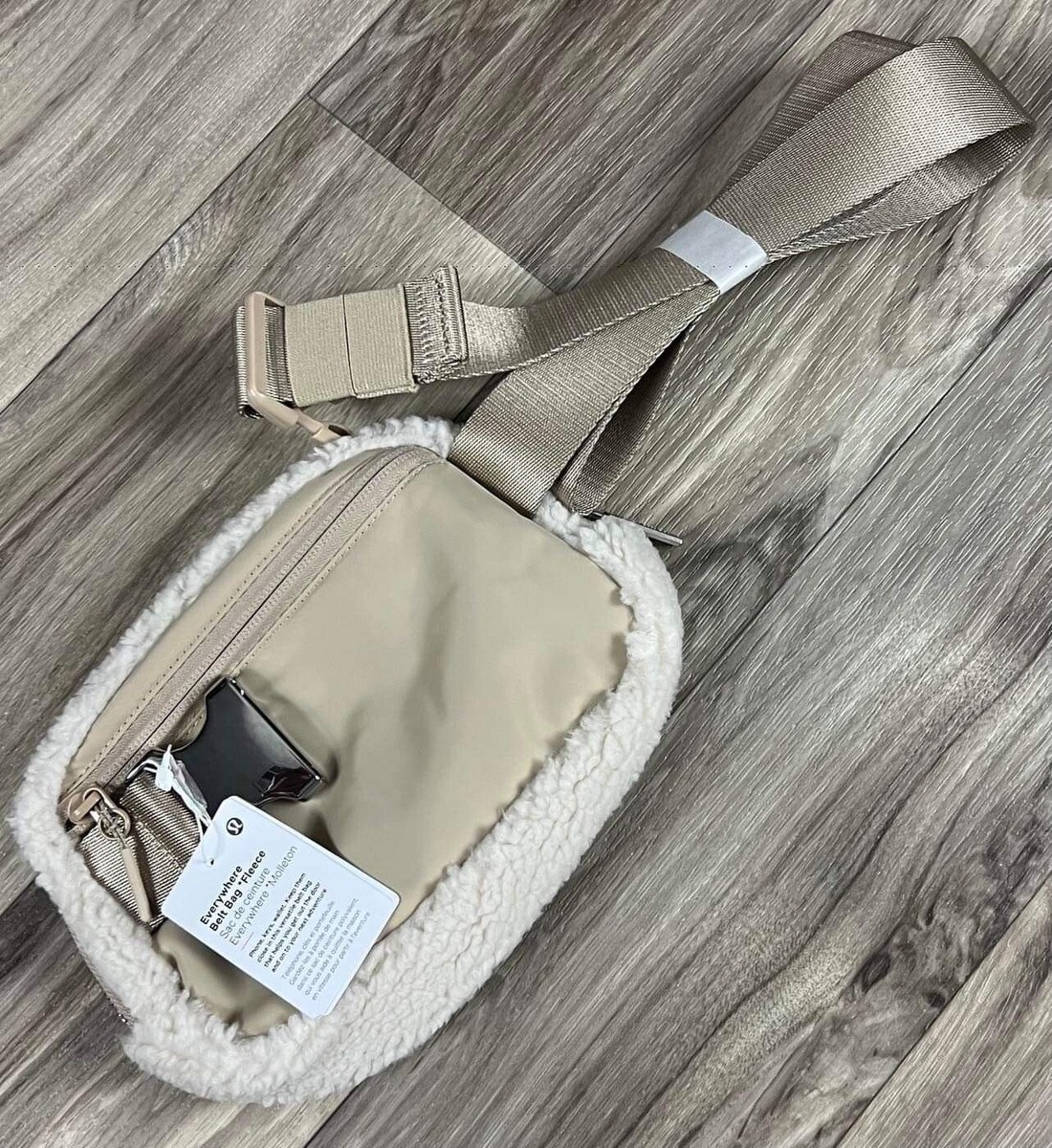 Lululemon Everywhere Fleece Belt Bag Natural Ivory Trench