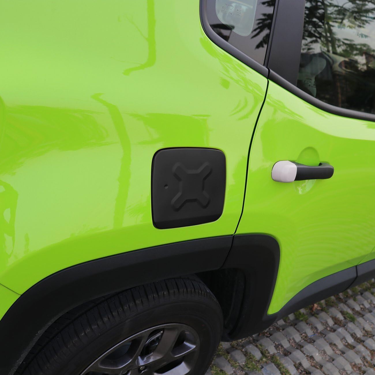 For Jeep Renegade 2015-21 Exterior Fuel Filler Cap Aluminum Door Gas Tank Cover
