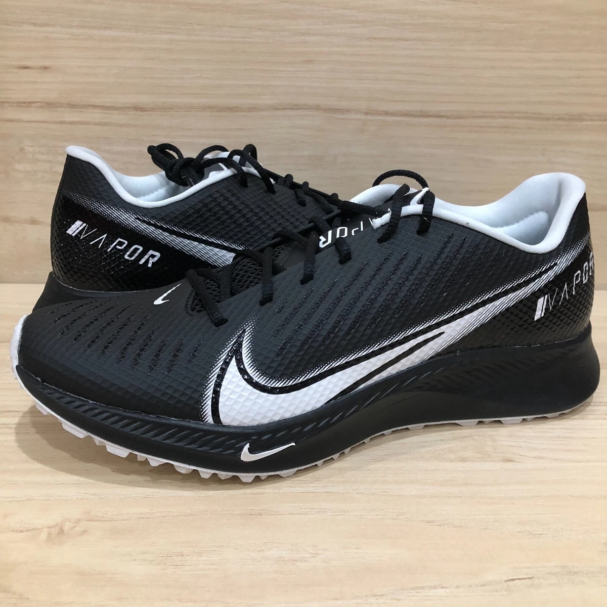 Nike Vapor Edge Pro Turf Football Black White Shoes CD0086 001 Mens 8 8.5 9