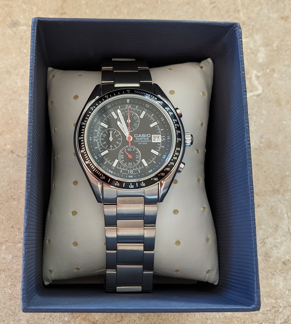 Casio Edifice EF-503D-1AV Men's Chronograph Black Dial Watch