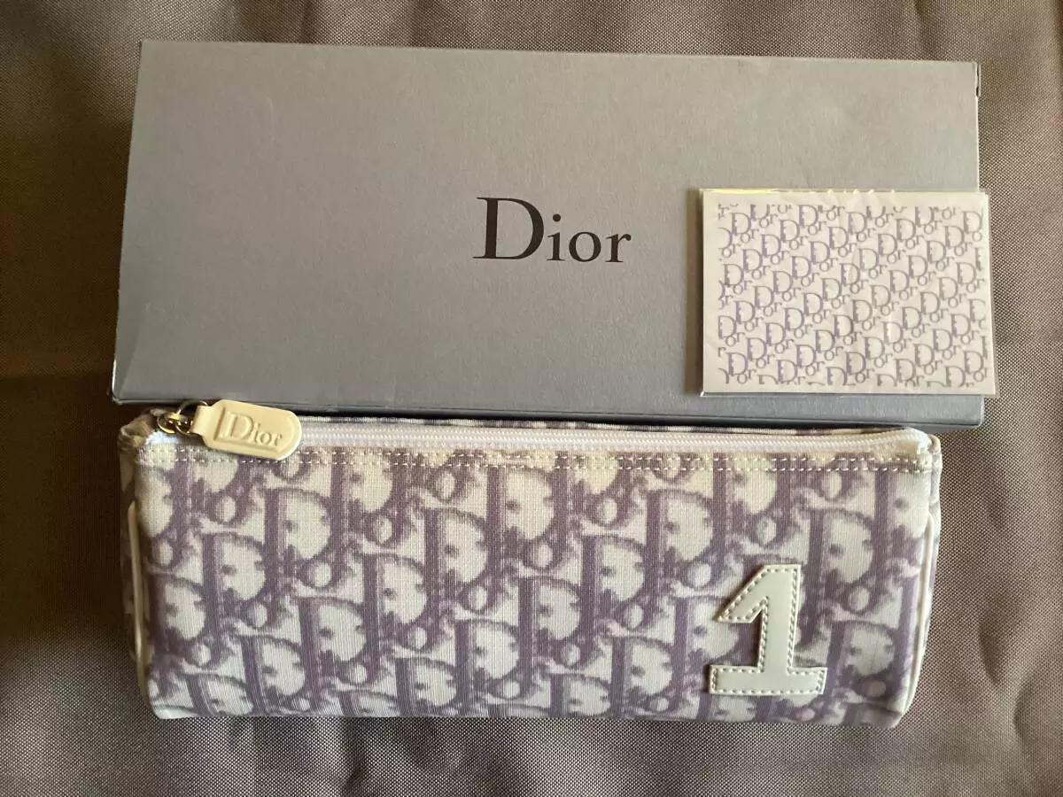Pochette Christian Dior trotteur violet vintage authentique deadstock pas utilisée