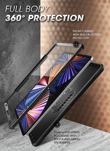 For iPad Pro 11 Inch (2021) UBPro Rugged Full-Body Kickstand Protective Case - Picture 11 of 22