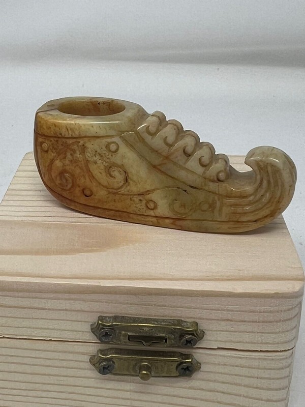 Chinese Antique Old Jade Carving “3” (L) #L162
