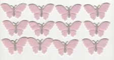 Lot 12 2" Pink Butterfly Embroidery Patch