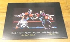 LeRoy Neiman Signed Tyson vs Holyfield Fight Color Print 22x29 Full JSA Letter