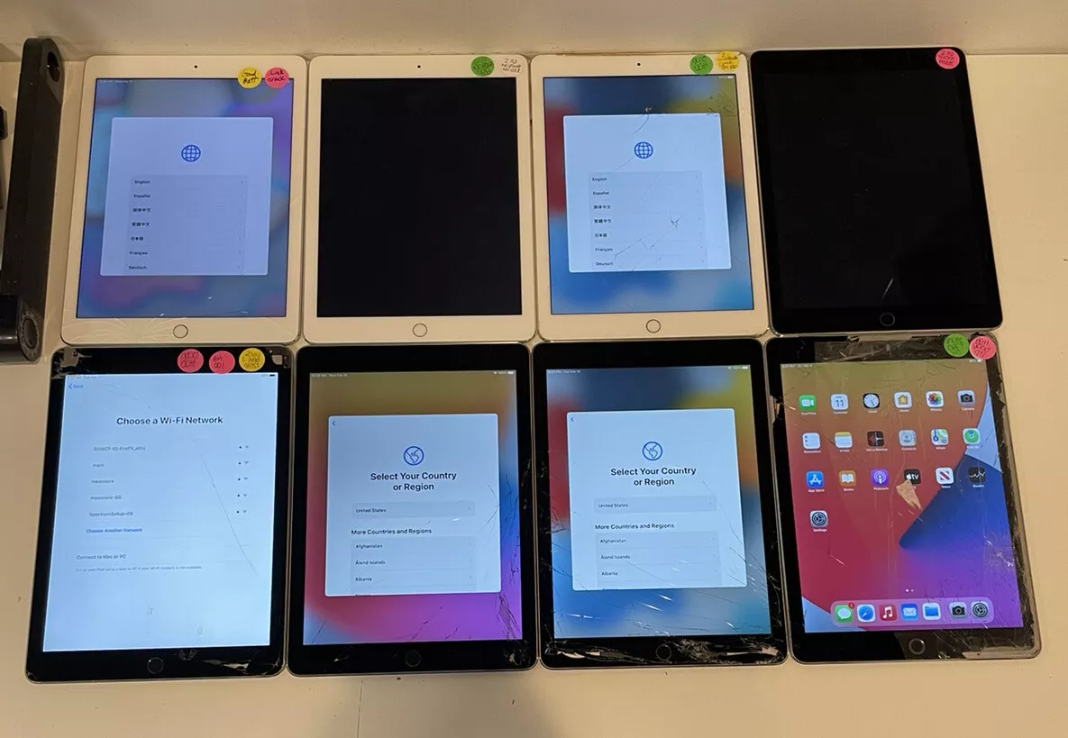 AS IS Lot of 8 Apple iPad Air 2 16GB 64GB - NOT WORKING