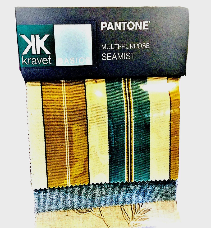 Kravet Basic Fabric Sample Book Floral Embroider Geometric Striped Multicolor   - Image 2 of 4