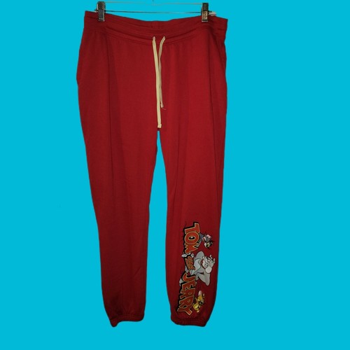 Tom and Jerry Joggers Size L Red | eBay