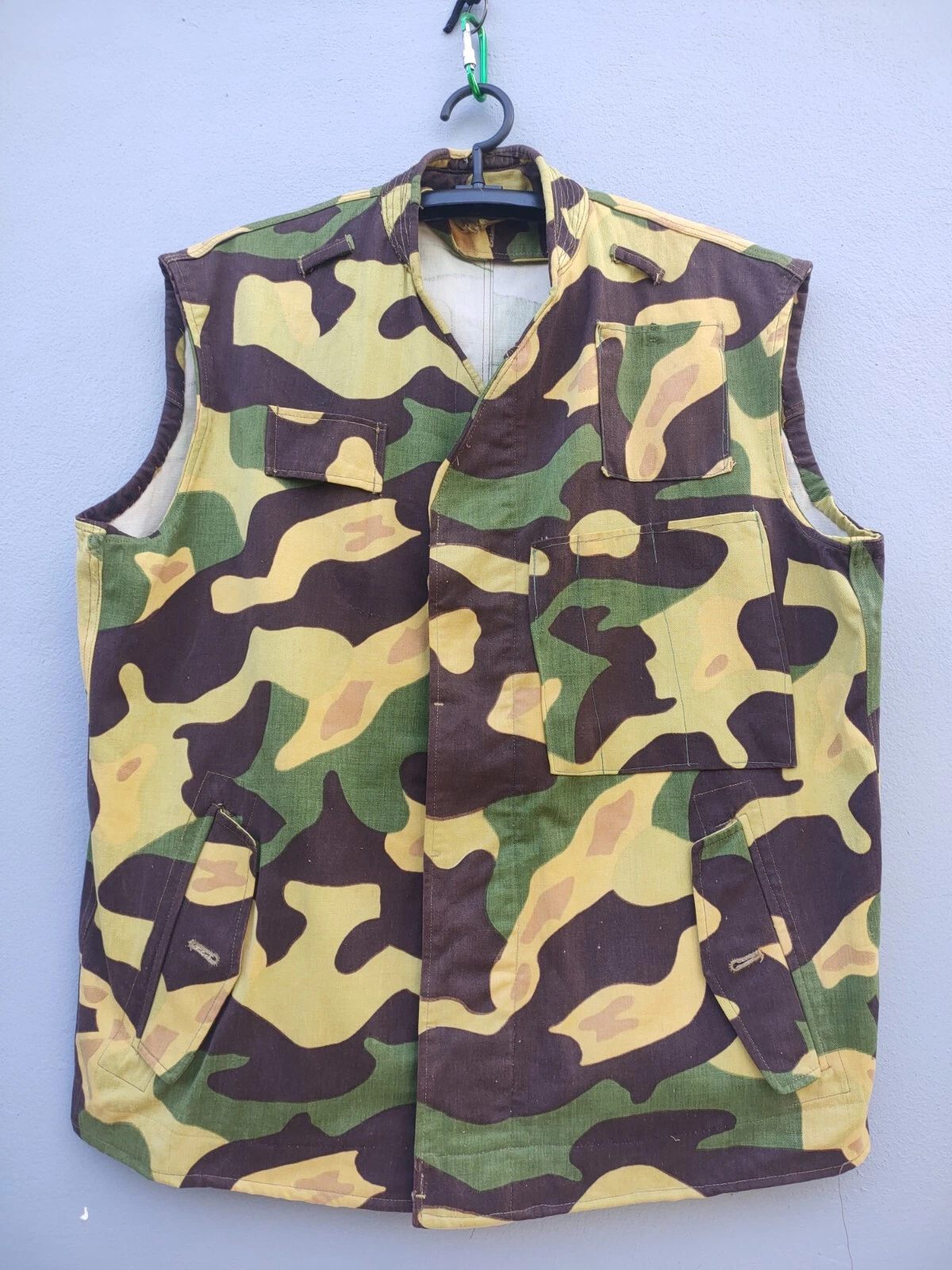 Rare 60's Czechoslovakian Army Salamander Camo Fishing Vest Tactical Vest