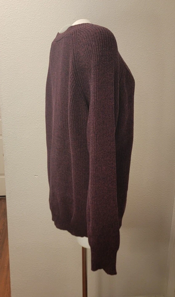 Suéter tejido apretado BCBG Maxazria talla grande púrpura manga larga para mujer Foto 4 de 4