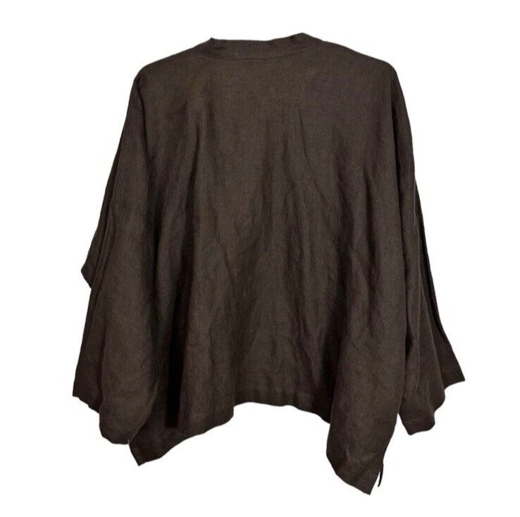 Eskandar Women's Size 1 Brown Linen Open Jacket Casual Lagenlook Boho NWT - Image 2 of 4