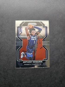 2021-22 Panini Anthony Edwards 🔥Silver Prizm #37 2nd Year Timberwolves All-Star