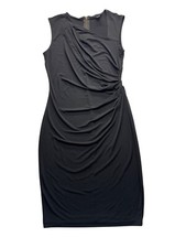 Victorias Secret Black Sleeveless Ruched Bodycon Dress M/M #7802
