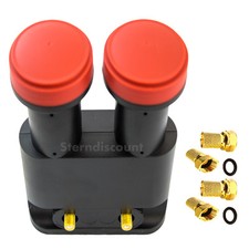 Megasat Monoblocco TWIN LNB 0,1dB Astra Hotbird 6,2 Gradi 3D FULL HDTV DOPPIO LMB