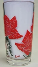 Rose Peanut Butter Glass Glasses Drinking Kitchen Mauzy 90-3