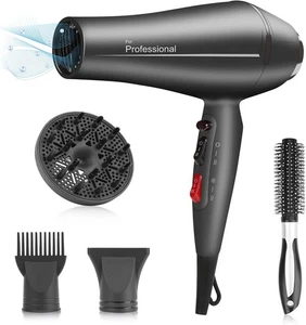 Séchoir professionnel à cheveux ionique Faszin, séchoir à cheveux Ion avec diffuseur