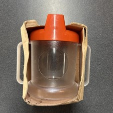 Vintage Ikea Sippy Cup Hungrig Orange 2 Handle Kids Drinkware