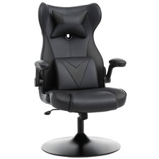 Vinsetto Gaming Chair, Swivel Base, Lumbar Support, Refurbished