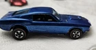 Redline Hot Wheels Custom Mustang Ford 1967 Blue Redline Wheels