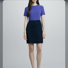 Marc by Marc Jacobs Wool Two Tone Colorblock Dress Periwinkle Blue Size 4