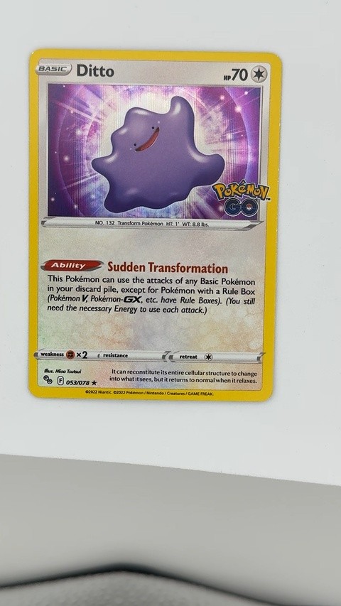 2022 Pokemon Pokemon GO Ditto 053/078