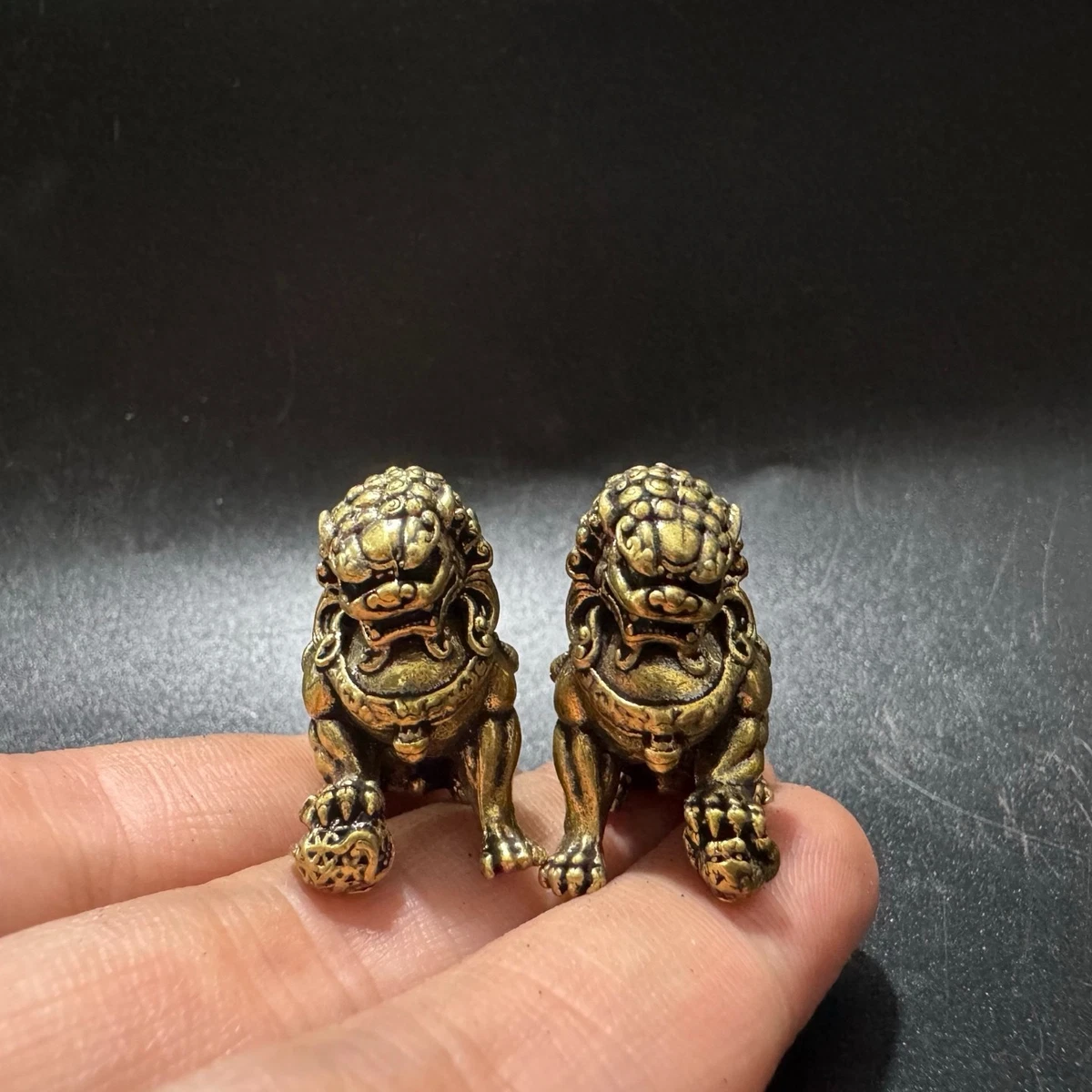 Foo Dog Brass Antique Chinese Figurines & Statues for sale | eBay