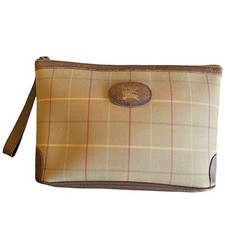 Burberry Vintage Clutch Wristlet Toiletry Bag