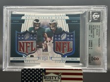 2021 Panini National Treasures DeVonta Smith/Jalen Hurts Dual Shields 1/1