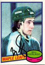 Bill Derlago 1980-81 O-Pee-Chee #11 Toronto Maple Leafs Auto Hand Signed