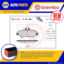 Brake Pads Set fits MERCEDES SPRINTER 906 1.8 Rear 2008 on M271.951 Brembo New