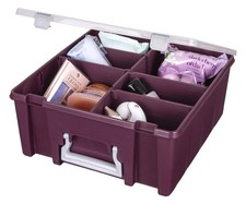 ArtBin Super Satchel Compartment Box - Stackable Durable Art Storage with 8 R...
