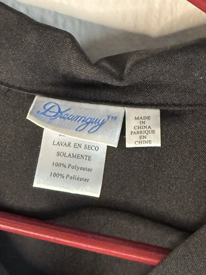 Mens DOCTOR REHAB Adult Black Dr Costume Shirt + Name Tag Large 42 44 Halloween - Image 4 of 4