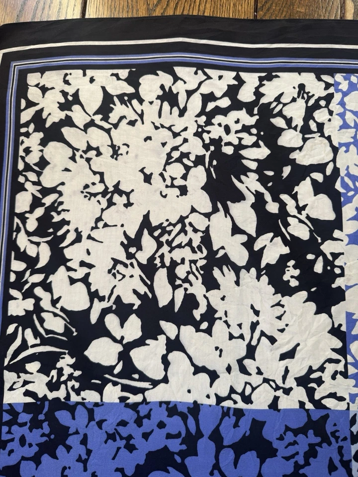 Talbots Silk Scarf Multi Color Floral Print 30x30 - Image 4 of 4