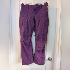 Burton Girls Elite Cargo Pants Purple DRYRIDE Snow Ski Snowboard L 14/16