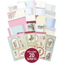 Hunkydory 20 Blatt Teddy liebt Deluxe Topper Karteneinlagen Bastelblock