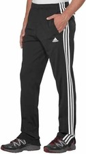 NEW - Adidas Men's Essential Tricot Zip Pants, Black/White, Men's Small