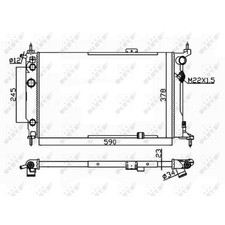 KÜHLER WASSERKÜHLER MOTORKÜHLER FÜR OPEL VAUXHALL 1300109 NEU