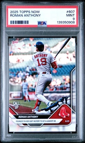 ROMAN ANTHONY 2025 TOPPS NOW #607 call up RC PSA 9