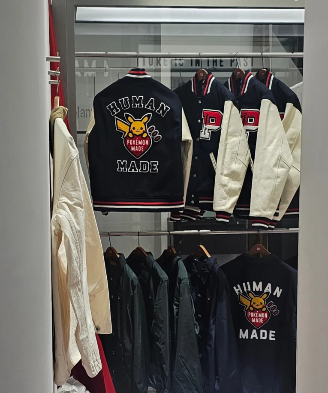 HUMAN MADE x Pokemon Made Varsity Jacket Pikachu Navy XX30JK004