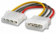 5"short 4pin Molex Male Female Internal Power Supply Cable/Cord/Wire Adapter