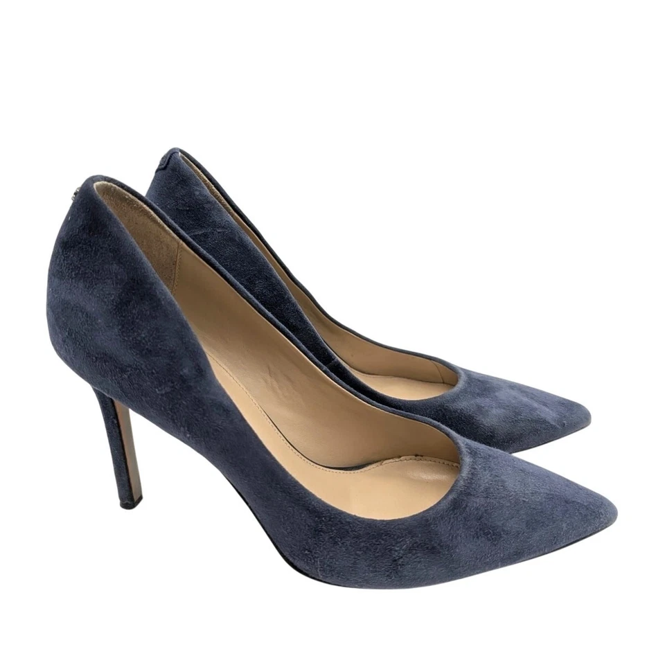 Sam Edelman Hazel salto agulha feminino camurça azul tamanho US8 EU39 - Imagem 4 de 4