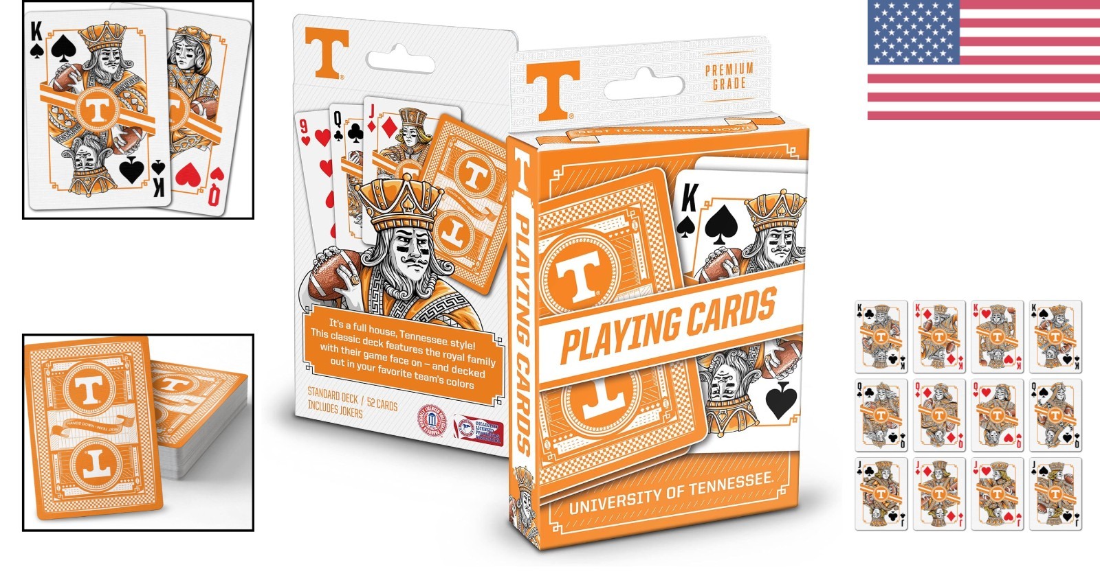 Classic NCAA Tennessee Volunteers Playing Cards - Fun Game Night Essential thumbnail 2