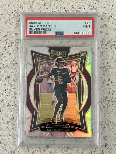 Jayden Daniels 2024 Select Silver Prizm PSA 9