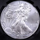 2018 W Silver Eagle NGC MS69 Early Releases 1 oz .999 West Point