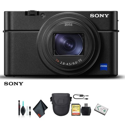 Sony Cyber-Shot DSC-RX100 VI Camera DSCRX100M6/B +Soft Bag, 64GB Memory Card, Ca