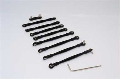 GPM TRAXXAS 1/16 E-Revo Alum. Spurstangen eloxiert mit Kugelpfannen schwarz (9 S