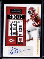 2020 Panini Contenders Damien Wilson RC Auto Autograph Ticket #302 Chiefs Rookie