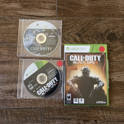 Lot Of 3.  Call of Duty 2, Black Ops II, III,  Bundle Lot - Xbox 360
