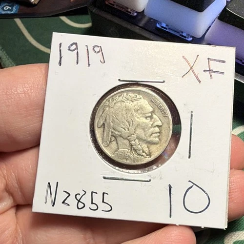 1919 Buffalo Nickel 5C XF Extra Fine #N2855